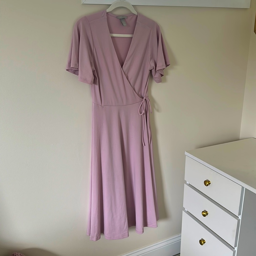 Lavender short sleeved dress